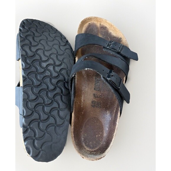 BIRKENSTOCK Salina Size 9 Black Leather Women Sandal Causal Comfort 40 - Picture 5 of 8